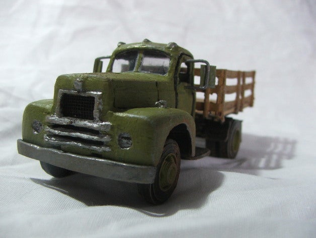 1954 international truck vehicles dumper o gauge stakebed tanker 3D print model - Mito3D