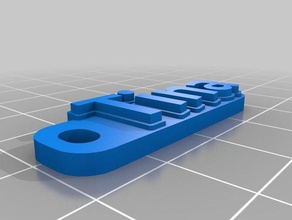 tina keychain organization customized 3d print model - Mito3D