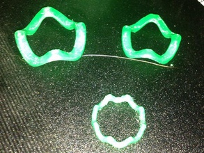 wavy ring rings 3d print model - Mito3D