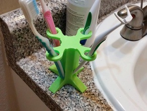 ultimate toothbrush holder universe bathroom 3d print model - Mito3D
