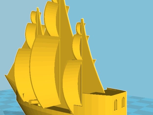 pirate ship - tuned 3d printing tests print test 3D print model - Mito3D