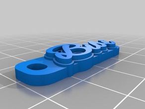 my customized multiline tag keychain bibi organization 3d print model - Mito3D