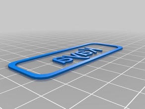 mi personalizar la etiqueta de ronda clip kaya signos y logotipos personalizado 3d print model - Mito3D