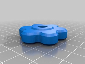 8mm parametric hand knob parts customized 3d print model - Mito3D