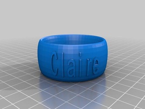 claire yüzüğü moda özelleştirilmiş 3d print model - Mito3D