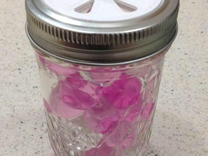 fai da te bevanda rinfrescante di aria del coperchio 8oz palla trapuntato crystal jelly vasi bagno barattolo gelatina il 3d print model - Mito3D