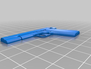 pistol split into parts props assembly glock gun 3d print model - Mito3D
