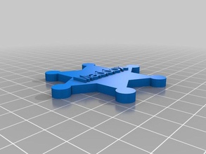 meine angepasste parametrische sheriff-Stern Schmuck 3d print model - Mito3D