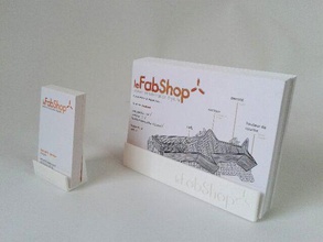 le fabshop business card flyer holder office 3d print model - Mito3D