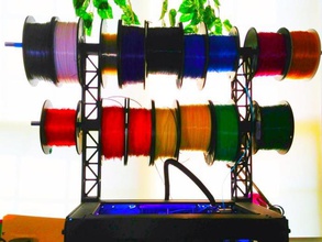 replicator 2 montage en haut d'une bobine de filament holderdispenser pont supérieur 3d l'imprimante accessoires titulaire 3d print model - Mito3D