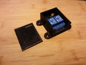 mountable case lid 2 channel relay board electronics funduino mount sparkfun 3d print model - Mito3D