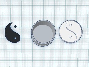 yin yang box Deckel Dekor puzzle 3d print model - Mito3D
