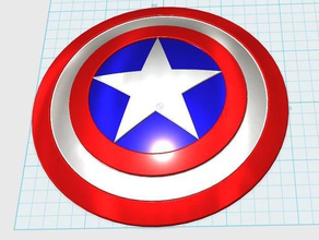 marvel capitán américa escudo juegos y juguetes 123d design 3d print model - Mito3D