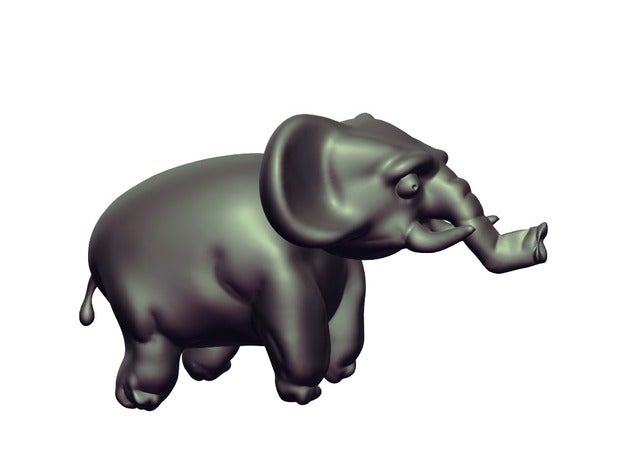 lonely elephant animals animal big mammal 3D print model - Mito3D