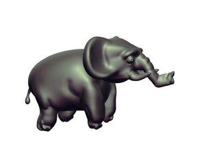 lonely Elefant Tiere Tier großes Elefanten säugetier 3d print model - Mito3D