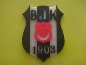 bjk arma sinais e logotipos o besiktas futebol em istambul kara kartal turkiye 3d print model - Mito3D
