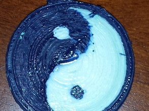 pendentif double extrusion du yin et yang bijoux l'extrusion 3d print model - Mito3D