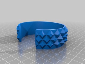 rock braccialetto gioielli borchia la zigrinatura zigrinata 3d print model - Mito3D