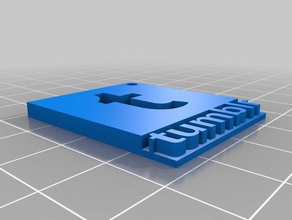 tumblr logo keychain 3d printing key keychains keyring keyrings keys ring rings 3d print model - Mito3D