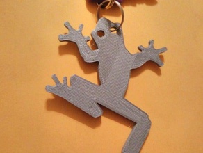 frog keychain accessory keychains animal camper camping charm keyring nature r-pod rv 3d print model - Mito3D