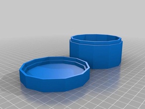 alto-falante poligonal tampa da caixa recipientes personalizado 3d print model - Mito3D