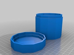 alto-falante bom poligonal tampa da caixa recipientes personalizado 3d print model - Mito3D
