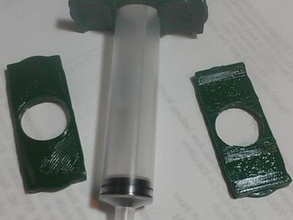 syringe flange biology medical openscad parameters 3d print model - Mito3D