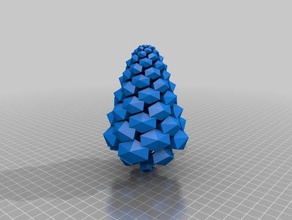 pinecone parametric customized math art 3d print model - Mito3D