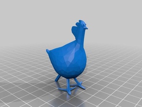 un uovo di gallina sculture pollo 3d print model - Mito3D