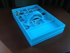 apilable de la joyería del pendiente titular bandeja organización arete envase 3d print model - Mito3D