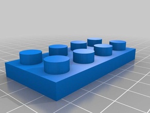 4x2 duplo jouets de construction personnalisé 3d print model - Mito3D