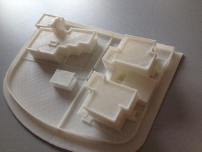conjunto chalet y dos viviendas binalar ve yapılar mimarlık ev 3d print model - Mito3D