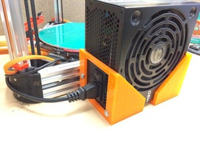 atx power supply mount kossel delta printer 3d accessories folgertech psu 3d print model - Mito3D