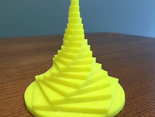 ascendente pentagono frattale torre matematica arte buildacastle 3D print model - Mito3D