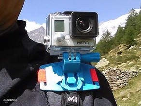 backpack shoulder attachment gopro camera 3d print model - Mito3D