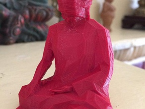 baja poli rulai buda las esculturas lowpoly 3d print model - Mito3D