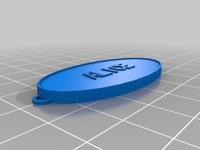 meu personalizados oval keychain2 chaveiros personalizado 3d print model - Mito3D