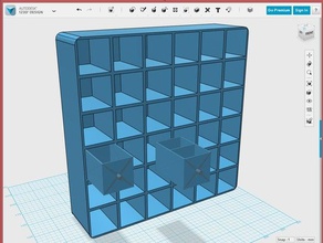 36-bin organizer organization bin bins chest drawers drawer micro small parts storage 3d print model - Mito3D