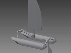 winging boat vehicles sailboat wing 3d print model - Mito3D