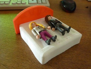playmobil ehebett gerade cama de matrimonio juguetes y accesorios juego bett 3d print model - Mito3D
