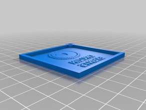 cruzinevents square trousseau de porte-clés personnalisé 3d print model - Mito3D