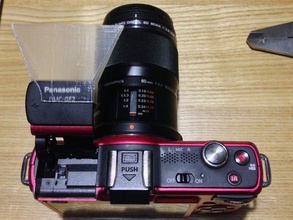 diffuseur panasonic gf2 flash intégré de la caméra macro micro quatre tiers photo pla replicator2 3d print model - Mito3D