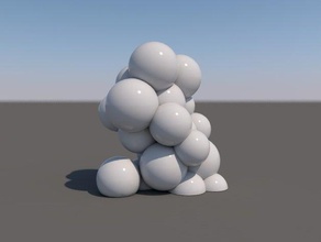 sphere cluster sculptures 3d print model - Mito3D