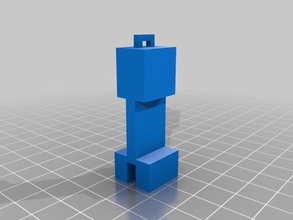 creeper Schlüsselanhänger Gebäude Strukturen printcraft 3d print model - Mito3D