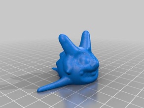 de poisson-lapin esculturas 3d print model - Mito3D