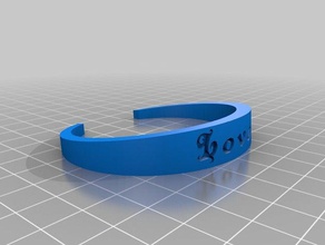 love bracelets customized 3d print model - Mito3D