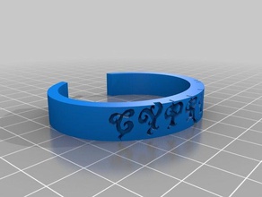 cyprien large bracelets customized 3d print model - Mito3D