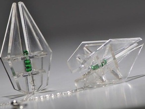 orecchini di cristallo altri acrilico perline la geometria gioielli taglio laser press-fit 3d puzzle 3d print model - Mito3D