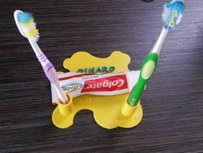 porte brosse dent cuarto de baño dentifr tooh pa 3d print model - Mito3D