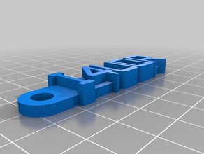 my customized message keychain i4uqr organization 3d print model - Mito3D